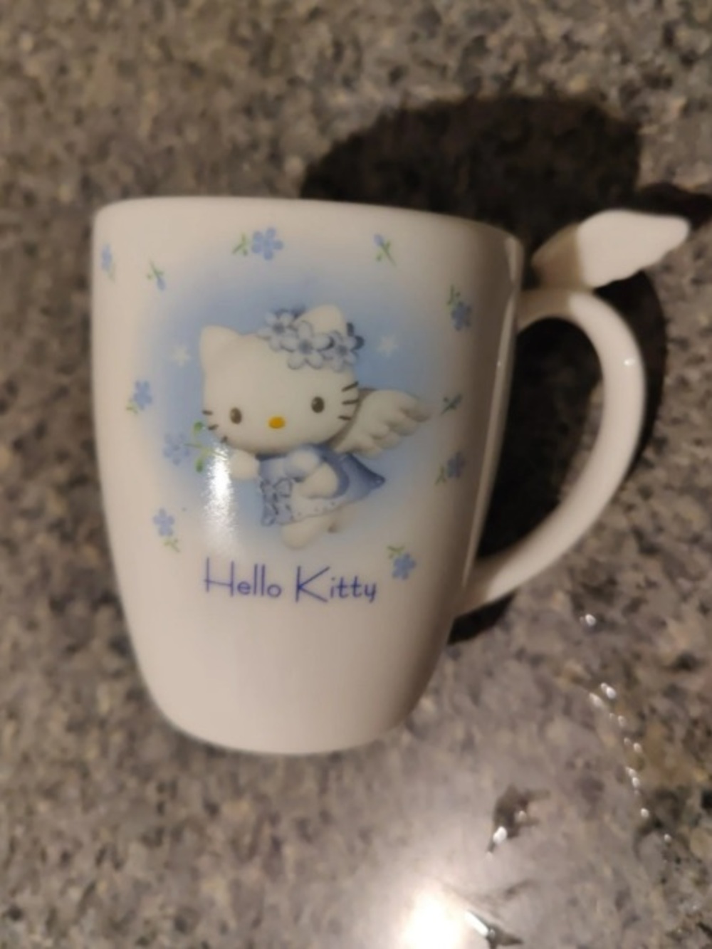 Hello Kitty Blue Floral Ceramic Mug